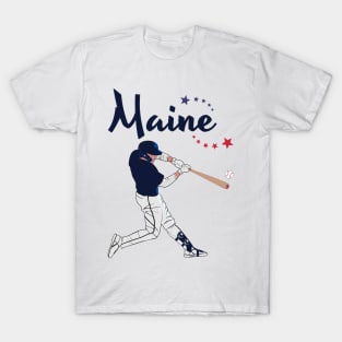 Maine USA Baseball T-Shirt